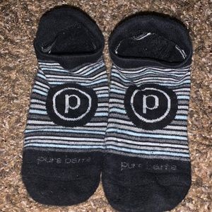 Pure Barre Stripped Circle P Socks 5 for $25